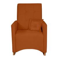 Poltrona De Amamentação Com Balanço E Puff Lizzi Veludo Terracota F06 - D'rossi