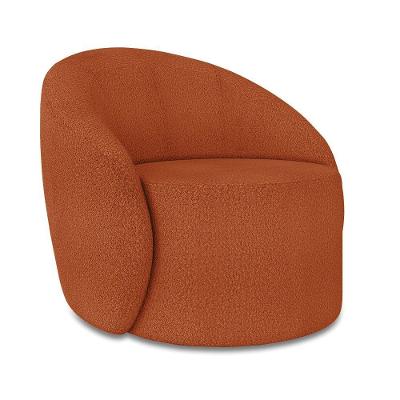 Poltrona Decorativa Orgânica Giratória Lua Bouclê Terra D03 - D'rossi