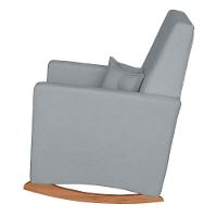 Poltrona De Amamentação Com Balanço E Puff Lizzi Bouclê Cinza F06 - D'rossi - 6