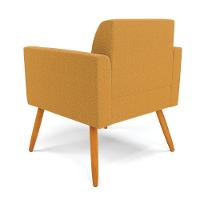 Poltrona Sala Estar Pé Palito Castanho Marisa Bouclê Mostarda D03 - D'rossi - 7