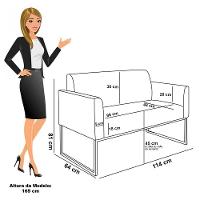 Namoradeira E 2 Poltronas Industrial Dourado Marisa Bouclê Grafite D03 - D'rossi - 5