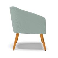 Poltrona Decorativa Pé Palito Castanho Kit 2 Stella Cotelê Ext/veludo Menta D03 - D'rossi - 8