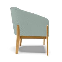 Poltrona Decorativa Base Madeira Stella Cotelê Ext/veludo Menta D03 - D'rossi - 8