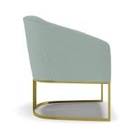 Poltrona Decorativa Industrial Dourado Stella Cotelê Ext/veludo Menta D03 - D'rossi - 8
