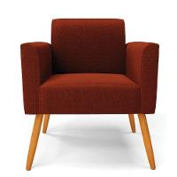 Poltrona Sala Estar Pé Palito Castanho Marisa Bouclê Terra D03 - D'rossi - 5