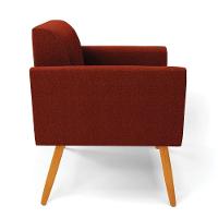 Poltrona Sala Estar Pé Palito Castanho Marisa Bouclê Terra D03 - D'rossi - 6