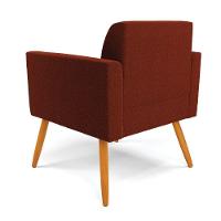 Poltrona Sala Estar Pé Palito Castanho Marisa Bouclê Terra D03 - D'rossi - 7