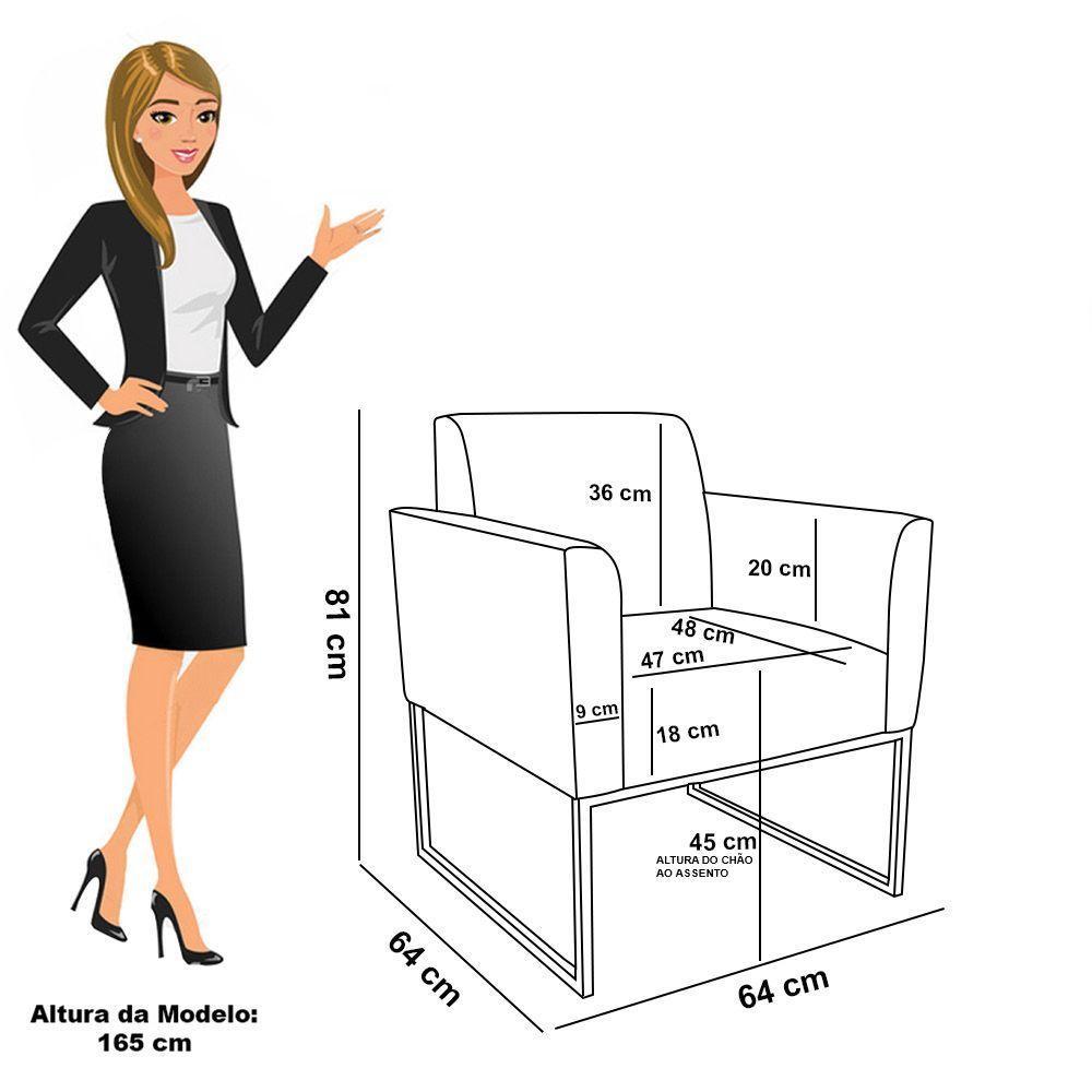 Poltrona Sala De Estar Industrial Dourado Marisa Bouclê Terra D03 - D'rossi - 4