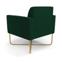 Poltrona Sala Base X Industrial Dourado Marisa Bouclê Verde D03 - D'rossi - 6