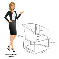 Poltrona Decorativa Industrial Dourado Stella Veludo Text Marsala D03 - D'rossi - 3