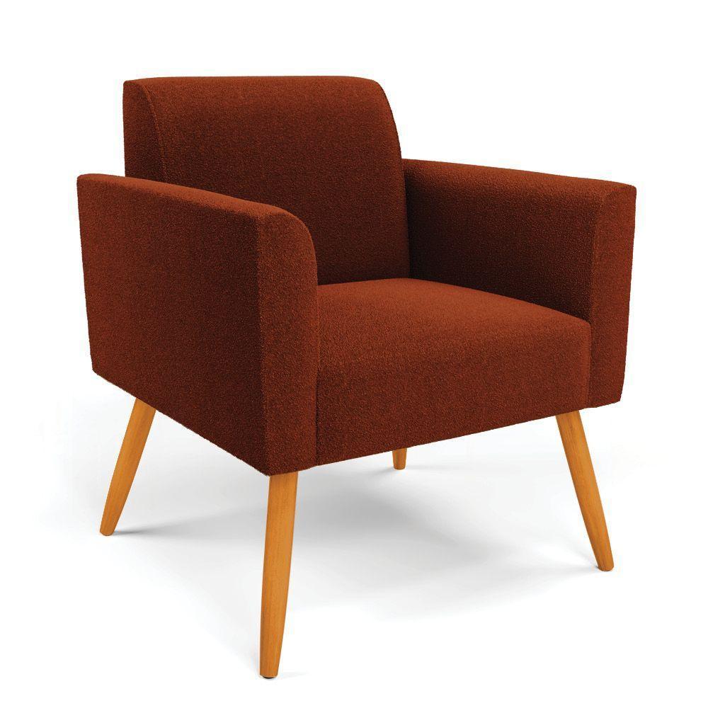 Namoradeira E 2 Poltronas Pé Palito Castanho Marisa Bouclê Terra D03 - D'rossi - 8