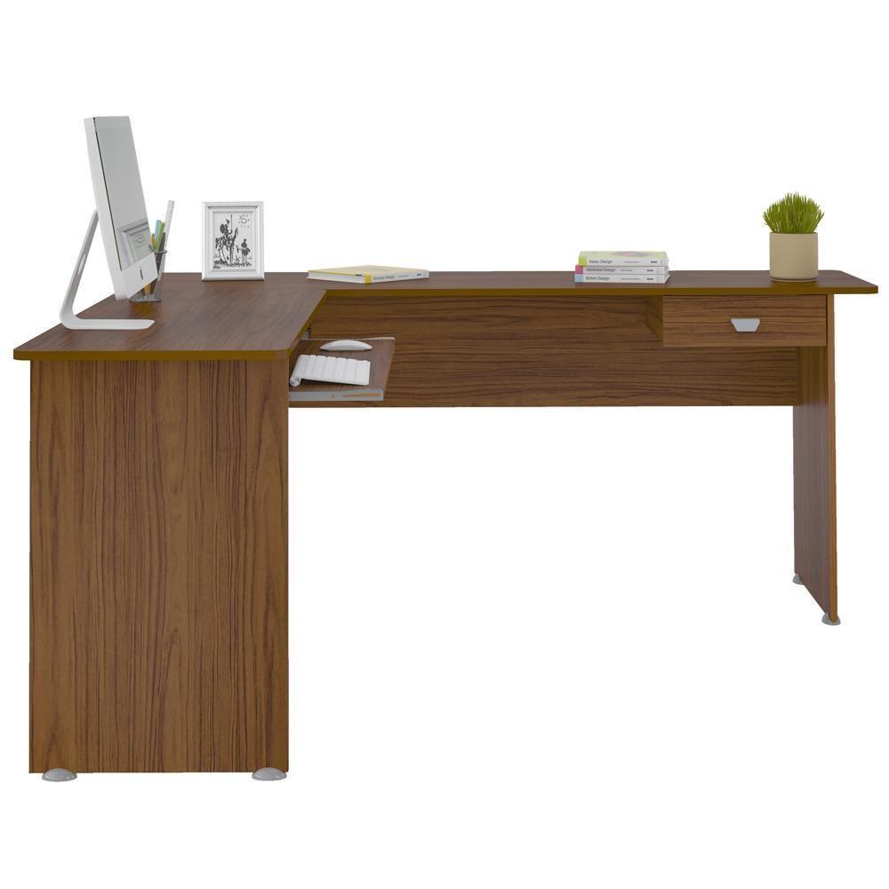 Mesa Escrivaninha De Canto 1 Gaveta 150x165 Cm Cedro Arly - 2