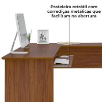 Mesa Escrivaninha De Canto 1 Gaveta 150x165 Cm Cedro Arly - 6