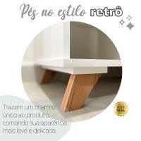 Mesa Escrivaninha 2 Gavetas Com Nichos Em L Golden Olmo/branco - 8