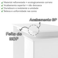 Mesa Escrivaninha 2 Gavetas Com Nichos Em L Golden Branco - 8