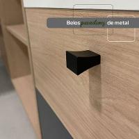 Mesa Escrivaninha Em L Com 3 Gavetas E Nichos Nexos Carvalho/branco/grafito - 8