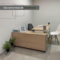 Mesa Escrivaninha Em L Com 3 Gavetas E Nichos Nexos Carvalho/branco/grafito - 9