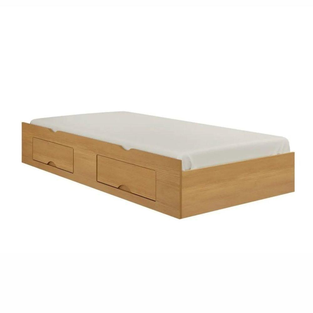 Cama Para Solteiro Milênio Com Box 2 Gavetas Plus - D' Doro Cinamomo - 4
