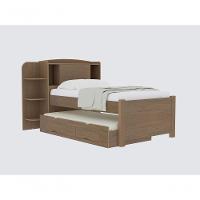 Cama Para Solteiro Milênio Com Box 2 Gavetas Plus - D' Doro Castanho - 1