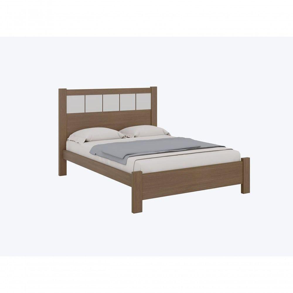 Cama Casal Primícia Plus 100% Mdf - D' Doro Castanho/off White - 1