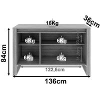 Balcão Armário Para Escritório 3 Portas Em Mdp Branco - 3