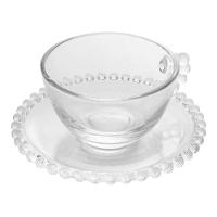 XícarasDe Chá Com Pires Cristal Pearl Wolff 180ml - 1