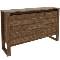 Balcão Armário Para Escritório 3 Portas Em Mdp Nogal - 1