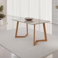 Mesa De Jantar Retangular Fineza Jcm Off White 1,20 M - 2