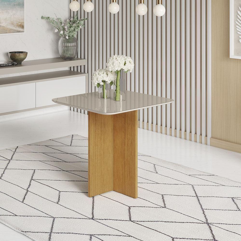 Mesa De Jantar Quadrada Robusta Jcm Off White 0,90 M - 2