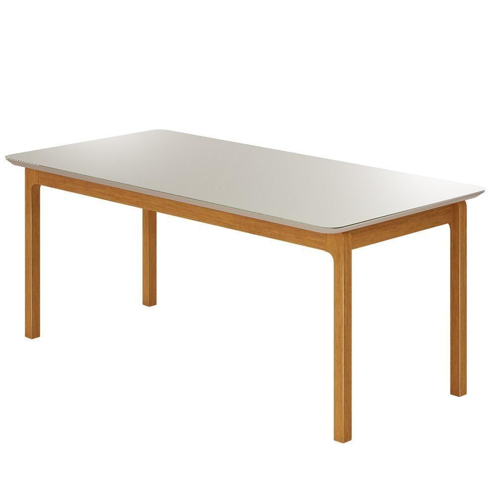 Mesa De Jantar Retangular Cativa Jcm Off White 1,80 M - 1