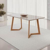 Mesa De Jantar Retangular Fineza Jcm Off White 1,80 M - 2