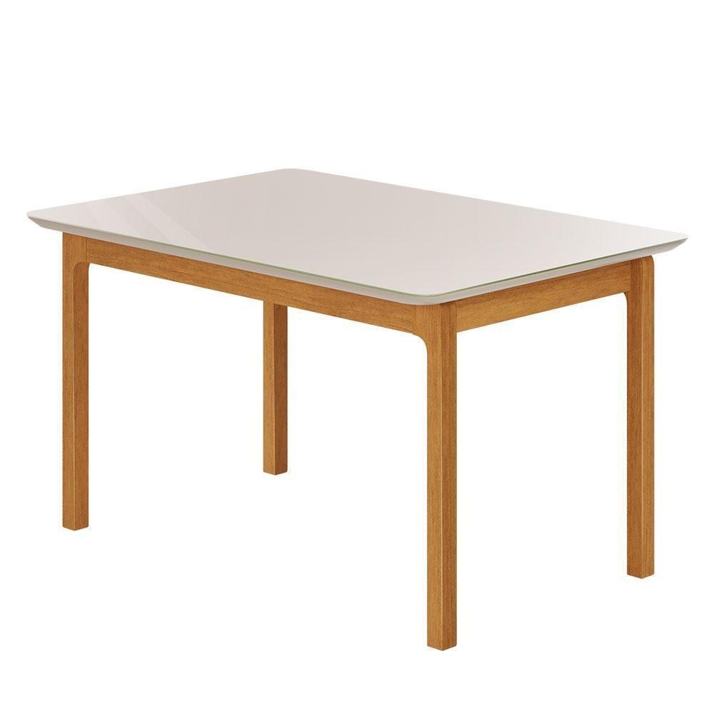 Mesa De Jantar Retangular Cativa Jcm Off White 1,20 M - 1