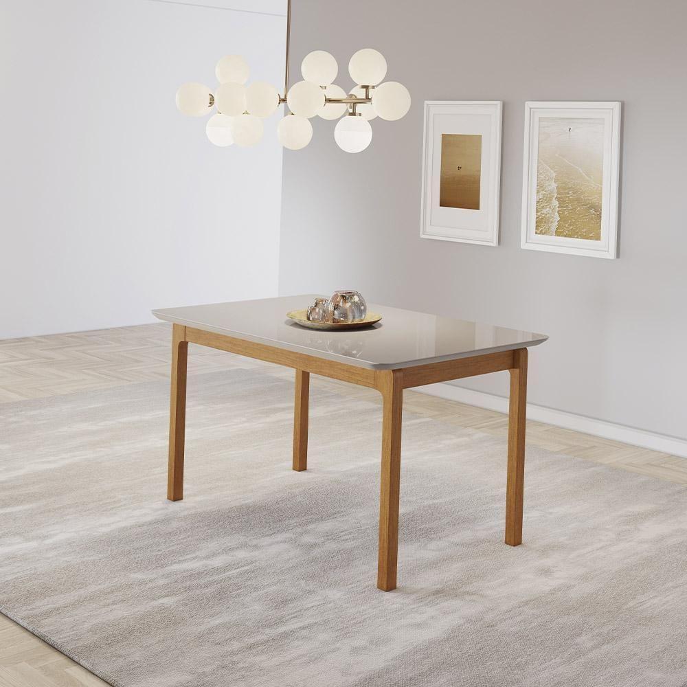 Mesa De Jantar Retangular Cativa Jcm Off White 1,20 M - 2