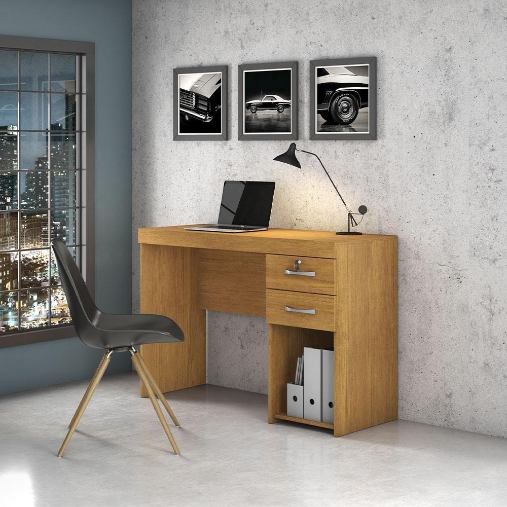 Mesa Escrivaninha Office Iara Com 2 Gavetas Jcm Cinamomo - 2