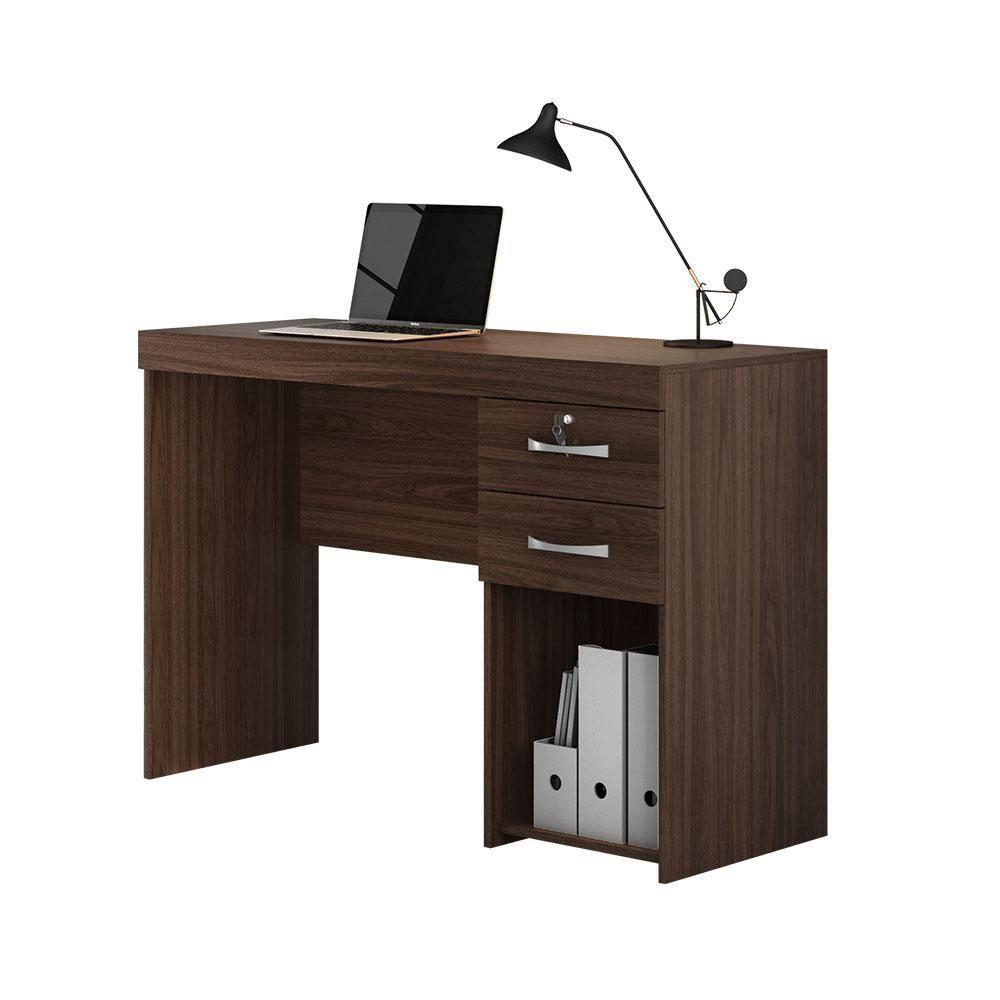 Mesa Escrivaninha Office Iara Com 2 Gavetas Jcm Café - 1