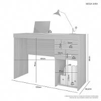 Mesa Escrivaninha Office Iara Com 2 Gavetas Jcm Café - 3