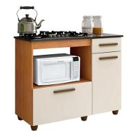 Balcão Para Cooktop 5 Bocas Violeta Kaiki Móveis Nature Off White - 1