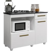 Balcão Para Cooktop 5 Bocas Violeta Kaiki Móveis Branco - 1