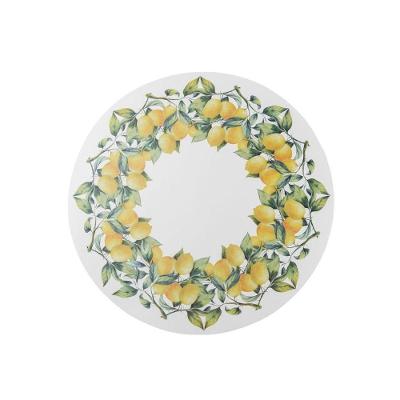 Lugar Americano Redondo Limão Siciliano Plástico Lyor 38cm