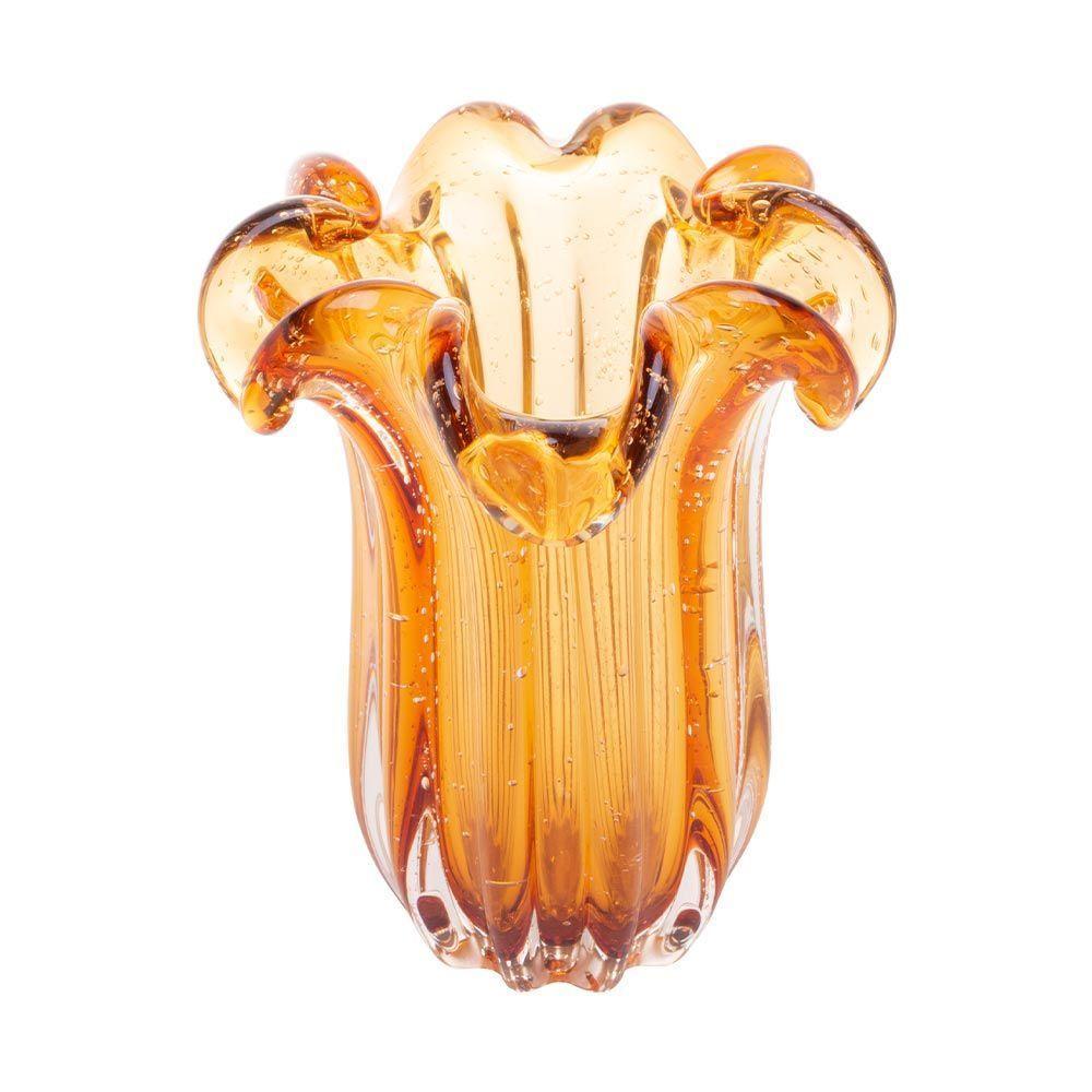 Vaso Murano Vidro Italy Ambar 19×23,5cm Wolff - 2