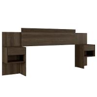 Cabeceira Casal Master Extensível Com Mesa De Cabeceira Benetil Imbuia - 1
