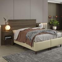 Cabeceira Casal Master Extensível Com Mesa De Cabeceira Benetil Imbuia - 2