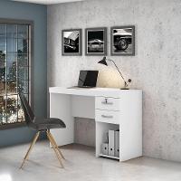 Mesa Escrivaninha Office Iara Com 2 Gavetas Jcm Branco - 2