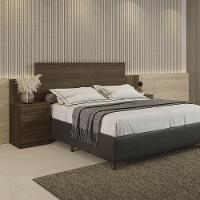 Cabeceira Casal Império Extensível Com Mesa De Cabeceira Benetil Imbuia - 3