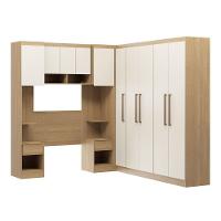 Guarda Roupa De Solteiro Modulado Selene 7 Pçs Menu Móveis Carvalho - 2