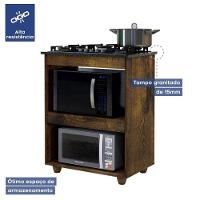 Balcão Para Cooktop 4 Bocas 2 Nichos Turim Kaiki Móveis Ipê - 3