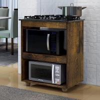 Balcão Para Cooktop 4 Bocas 2 Nichos Turim Kaiki Móveis Ipê - 5