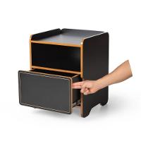 Mesa De Cabeceira 1 Gaveta Com Nicho Cindy - Preto