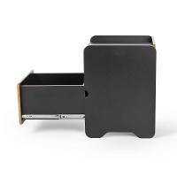 Mesa De Cabeceira 1 Gaveta Com Nicho Cindy - Preto - 6