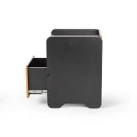 Mesa De Cabeceira 1 Gaveta Com Nicho Cindy - Preto - 7